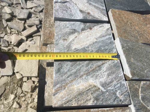 Плитка пилёная златолит Уральский для цоколя, отмостки купить в Нязепетровске